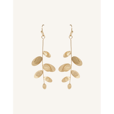 CUCOCUCA YXQ E348 Fine Stud Earrings with Golden Brushed Finish