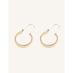 CUCOCUCA YXQ E41 Golden Stainless Steel Hoop Earrings
