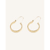 CUCOCUCA YXQ E41 Golden Stainless Steel Hoop Earrings