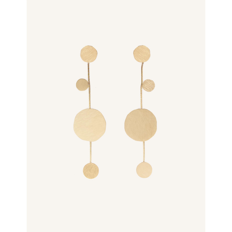 CUCOCUCA YXQ E178 Minimalist Golden Stainless Steel Earrings