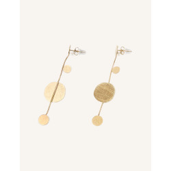 CUCOCUCA YXQ E178 Minimalist Golden Stainless Steel Earrings