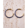 CUCOCUCA YXQ E430 Stainless Steel Enamel Hoop Earrings