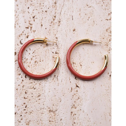 CUCOCUCA YXQ E430 Stainless Steel Enamel Hoop Earrings