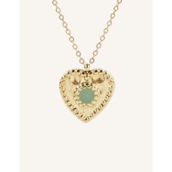 CUCOCUCA YXQ 41 Oil Green Necklace with Enamel & Stainless Steel