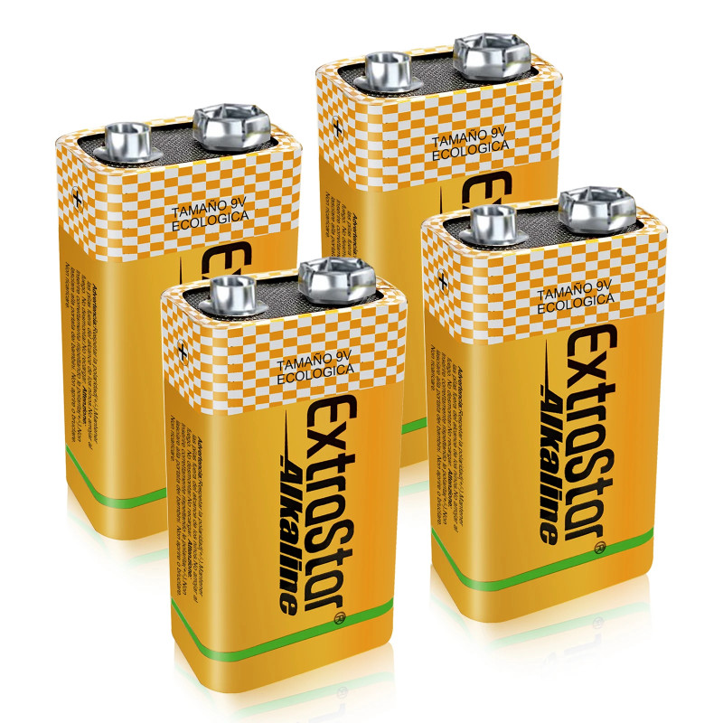 EXTRASTAR 9V Alkaline Batteries - 1500mAh Long-Lasting Power