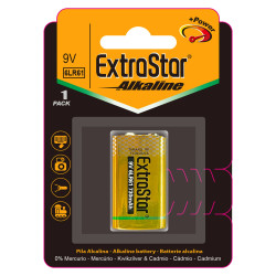 EXTRASTAR 9V Alkaline Batteries - 1500mAh Long-Lasting Power