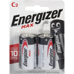 Energizer EN-MAXC2 Alkaline Battery 2-Pack for Home & Electronics