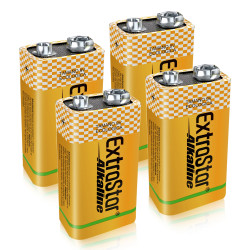 EXTRASTAR 9V Alkaline Batteries - 1500mAh Long-Lasting Power