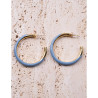 CUCOCUCA YXQ E430 Stainless Steel Enamel Hoop Earrings