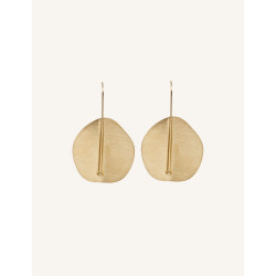 CUCOCUCA YXQ E263 Gold Stainless Steel Minimalist Drop Earrings