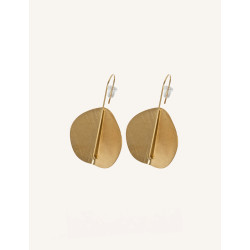 CUCOCUCA YXQ E263 Gold Stainless Steel Minimalist Drop Earrings