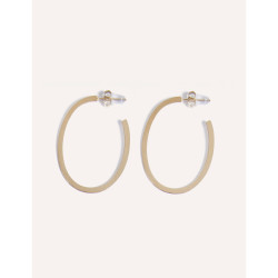 CUCOCUCA YXQ E75 Gold Plated Stainless Steel Hoop Earrings