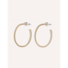 CUCOCUCA YXQ E75 Gold Plated Stainless Steel Hoop Earrings