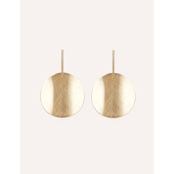 CUCOCUCA YXQ E67 Gold Plated Stainless Steel Drop Earrings
