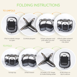 NOBLEZA Portable Dog Playpen - Foldable & Waterproof