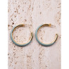 CUCOCUCA YXQ E430 Stainless Steel Enamel Hoop Earrings