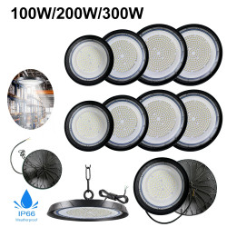 Lampada LED UFO High Bay 100W 200W 300W, Disponibile in UE, 220V, Impermeabile, per Officine, Stadi, Supermercati, Magazzini, Ga