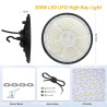 Lampada Industriale UFO IP65 da 100W/200W/300W per Magazzini, Officine, Stadi, Spazi Commerciali ed Espositivi