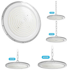 Faretto LED Industriale High Bay UFO Magazzino con Stock EU 100W 200W 300W 400W per Stadio Officina Commerciale Supermercato