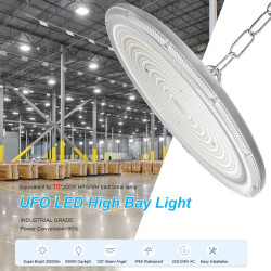 Faretto LED Industriale High Bay UFO Magazzino con Stock EU 100W 200W 300W 400W per Stadio Officina Commerciale Supermercato