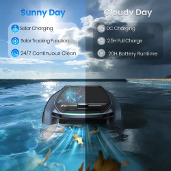 AIRROBO QT200 Skimmer Automatico Senza Fili di Alta Qualità e Robot per Pulizia Piscina con App Intelligente e Filtro Ecologico 