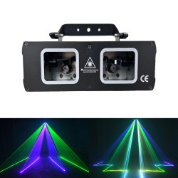 Luci per Feste DJ RGB, Proiettore Laser a Colori Completi, Attivazione Sonora e Controllo DMX, Luci da Discoteca per DJ
