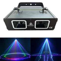 Luci per Feste DJ RGB, Proiettore Laser a Colori Completi, Attivazione Sonora e Controllo DMX, Luci da Discoteca per DJ