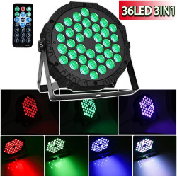 4 Pezzi 36 LED Fari Piatti da Palco Effetto Luminoso RGB 3IN1 DMX 512 Luci per DJ Discoteca Feste Vacanze Natale Bar Club Matrim