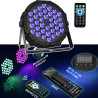 4 Pezzi 36 LED Fari Piatti da Palco Effetto Luminoso RGB 3IN1 DMX 512 Luci per DJ Discoteca Feste Vacanze Natale Bar Club Matrim