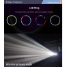 Faro Mini Beam 14R 295W con Anello RGB, Testa Mobile DMX per Matrimoni, Bar, Club, KTV