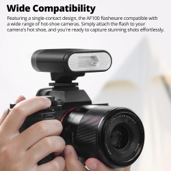 Flash per Fotocamera Mini Ambitful AF100 GN12 5600k Speedlite con Attacco Standard Hot Shoe per Sony Canon Nikon