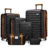 Elegante Set di Valigie 6 Pezzi in ABS con Serrature TSA