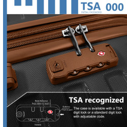 Elegante Set di Valigie 6 Pezzi in ABS con Serrature TSA