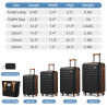 Elegante Set di Valigie 6 Pezzi in ABS con Serrature TSA