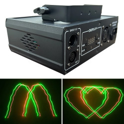 Luci per Feste DJ RGB, Proiettore Laser a Colori Completi, Attivazione Sonora e Controllo DMX