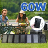 Pannelli Solari SMARAAD 60W con Caricatore USB, Pieghevoli e Portatili