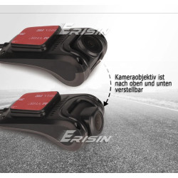 Telecamera DVR per Auto Erisin ES650K HD 1080P Popolare con Supporto Assistenza alla Guida per Autoradio USB