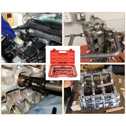 Set di Valvole Podofo 10 Pezzi in Acciaio con Compressore Molle e Custodia Rigida per Riparazione Auto e Moto