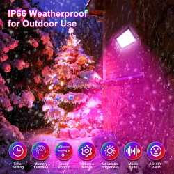 Faro LED RGB 50W 100W con Proiettore DOB 100-240V, Controllo APP Tuya WIFI, Impermeabile, Lampada RGBCCT RGBCW RGBWW, Disponibil