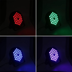 4 Pezzi 36 LED Fari Piatti da Palco Effetto Luminoso RGB 3IN1 DMX 512 Luci per DJ Discoteca Feste Vacanze Natale Bar Club Matrim