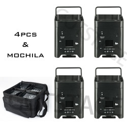 4PCS Telecomando wireless 6*18W RGBWA+UV con batteria ricaricabile, luce LED Par, controllo DMX512, illuminazione professionale 