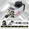 Mandrino Raffreddato ad Aria 2.2kW ER20 220V 24000RPM Flangiato Quadrato per Fresatura CNC del Legno