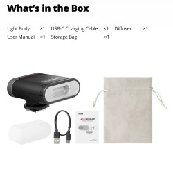 Flash per Fotocamera Mini Ambitful AF100 GN12 5600k Speedlite con Attacco Standard Hot Shoe per Sony Canon Nikon