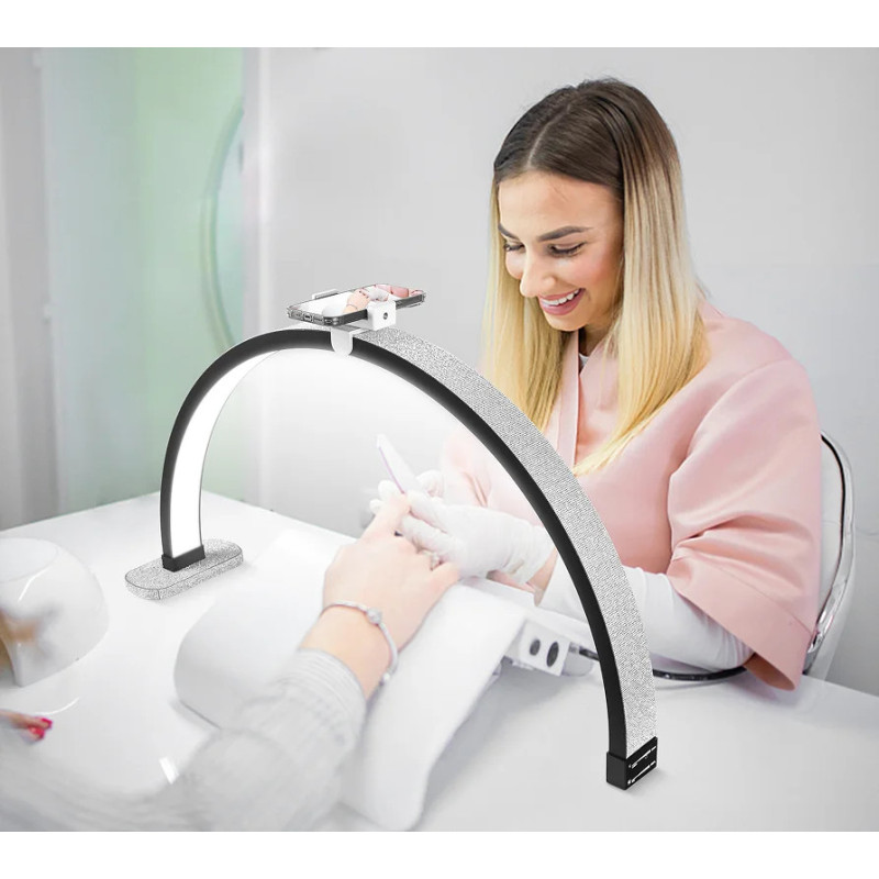 LED Desk Lamp with U-Shaped Arc for Nail, Half Moon Light for…