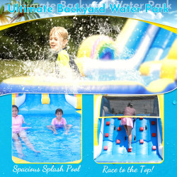 tobogán de agua inflable de doble carril