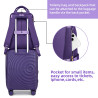 Elegante set de voyage violet avec valise 20 pouces, sac à dos, sac…
