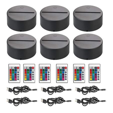 Calca LED Display Night Lamp 16 Colors Acrylic Panel Remote Control