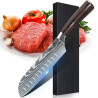 Couteau Santoku avec manche en bois Pakka, flexible et pratique, en…