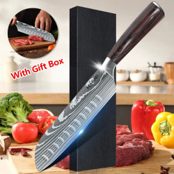 Coltello Santoku con manico in legno Pakka, flessibile e pratico, in…