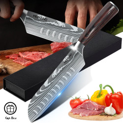 Couteau Santoku avec manche en bois Pakka, flexible et pratique, en…